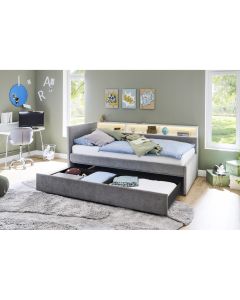 Gestoffeerd Opbergbed Uno 140 x 200 Grijs/Wit
