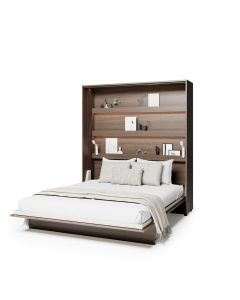Opklapbed verticaal 180 x 200 Bruin / Donker walnoot Bed Concept 