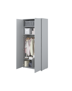 Bed Concept 2-deurs kledingkast D55 Grijs