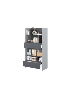 Bed Concept boekenkast breed H178 Grijs - Antraciet