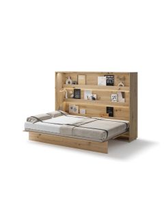 Opklapbed horizontaal 140 x 200 Ambachtelijke eik Bed Concept 