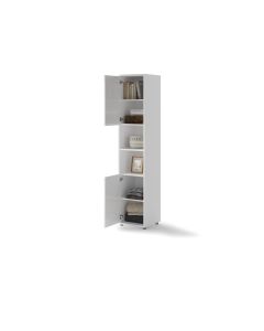 Bed Concept aanbouwkast 2 deurs - 2 open vakken Hoogglans wit