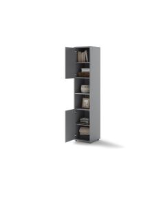 Bed Concept aanbouwkast 2 deurs - 2 open vakken Grijs
