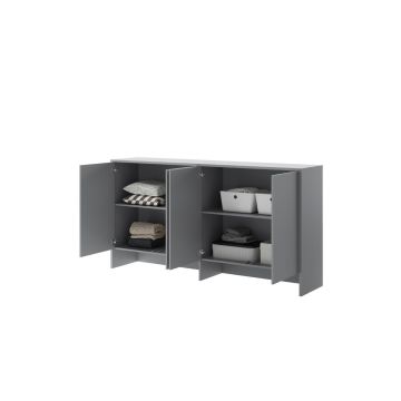 Bed Concept opzetkast 4-deurs 110H Grijs