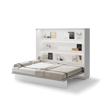 Bed Concept opklapbed horizontaal 160 Hoogglans wit