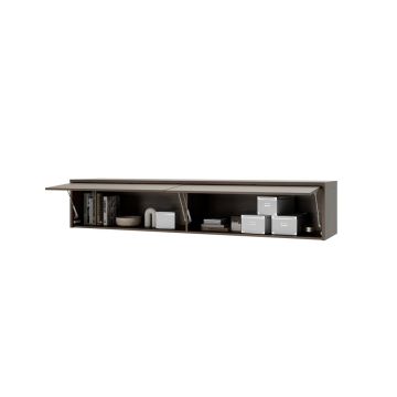 Bed Concept opzetkast 2-klepdeur 40H Bruin / Donker walnoot