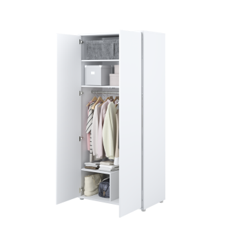 Bed Concept 2-deurs kledingkast D55 Hoogglans wit