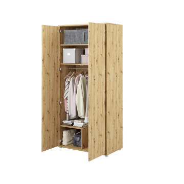 Bed Concept 2-deurs kledingkast D55 Ambachtelijk eik
