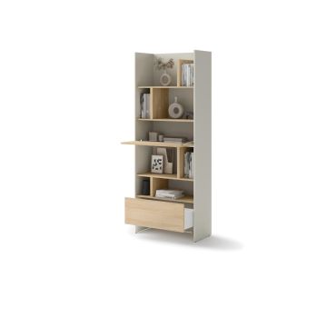 Bed Concept boekenkast breed H218 Cashmere - licht eik