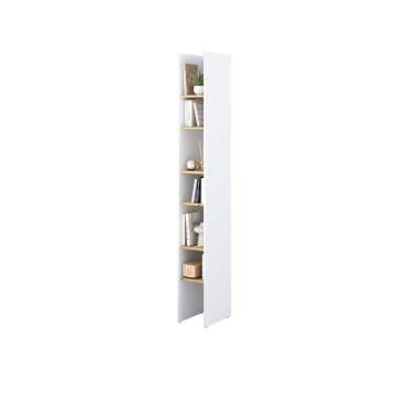 Bed Concept boekenregaal H218 Wit - Ambachtelijk eik