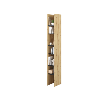 Bed Concept boekenregaal H218 Ambachtelijk eik - Zwart