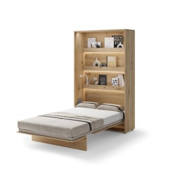 Bed Concept opklapbed verticaal 120 Ambachtelijk eiken