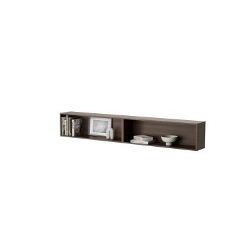 Bed Concept open wandkast breed Bruin / Donker walnoot