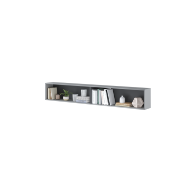 Bed Concept open wandkast breed Grijs - Antraciet