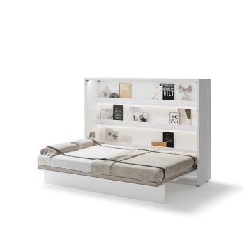 Bed Concept opklapbed horizontaal 140 Hoogglans wit