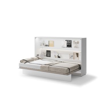 Bed Concept opklapbed horizontaal 120 Hoogglans wit
