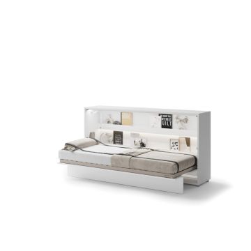 Bed Concept opklapbed horizontaal 90 Hoogglans wit