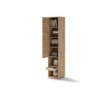 Bed Concept aanbouwkast 1 deur - 1 lade Ambachtelijk eik