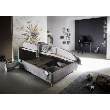 Gestoffeerd Opbergbed Cool 140 x 200 Antraciet