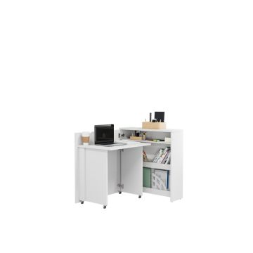 Work Concept Slim bureaukast – 90 cm – links – wit