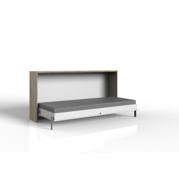 Juist opklapbed horizontaal 90 Wit - San Remo eik