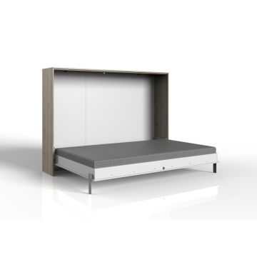 Juist opklapbed horizontaal 140 Wit - San Remo eik
