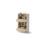 Bed Concept boekenkast breed H158 Cashmere - licht eik