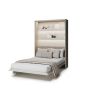 Elektrisch opklapbed 140 x 200 verticaal cashmere met beige hoofdbord