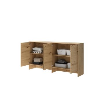 Bed Concept opzetkast 4-deurs 110H Ambachtelijk eik