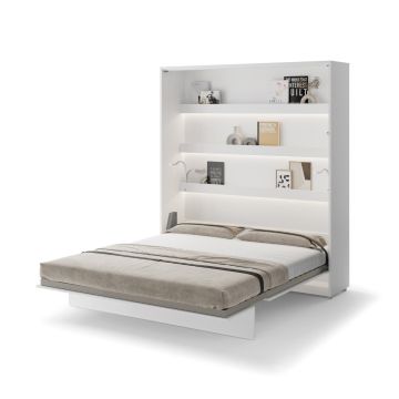 Opklapbed verticaal 180 x 200 Hoogglans wit Bed Concept