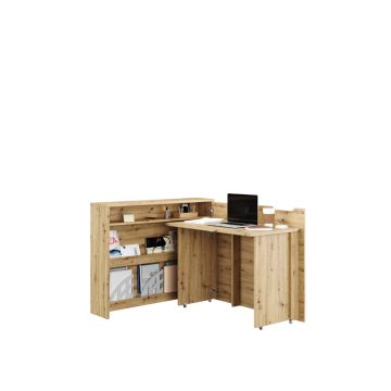 Work Concept bureaukast – 115 cm – rechts – ambachtelijk eiken