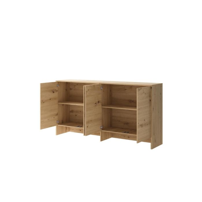 Bed Concept opzetkast 4-deurs 110H Ambachtelijk eik