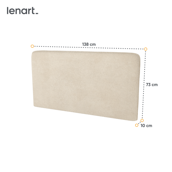 Bed Concept hoofdbord 140 Beige Boucle