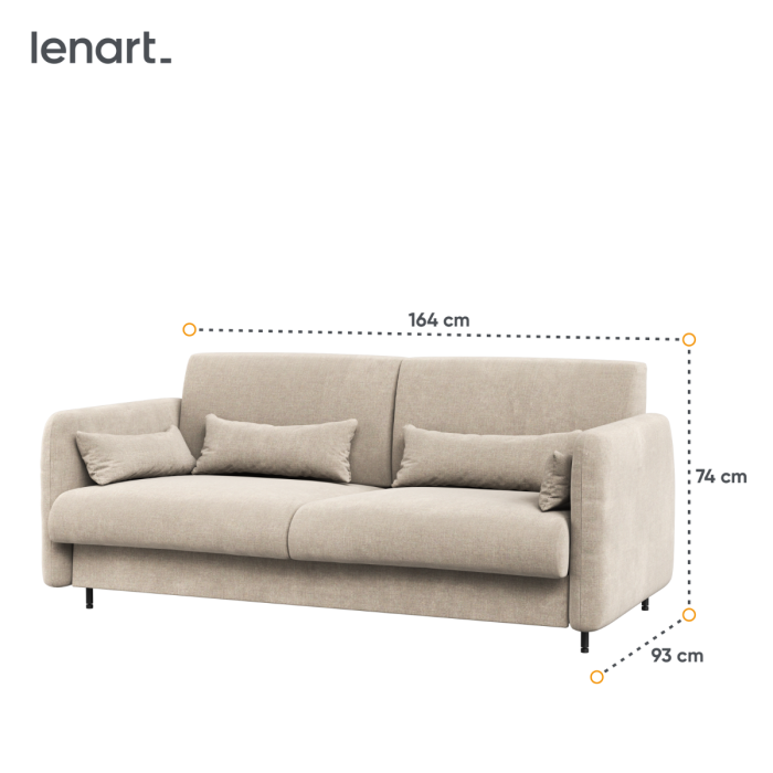 Bed Concept sofa 140 Beige voor opklapbed cashmere