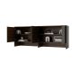 Bed Concept opzetkast 4-deurs 80H Bruin / Donker walnoot