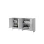 Bed Concept opzetkast 4-deurs 110H Hoogglans wit