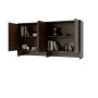 Bed Concept opzetkast 4-deurs 110H Bruin / Donker walnoot