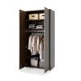 Bed Concept 2-deurs kledingkast D55 Bruin / Donker walnoot