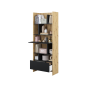 Bed Concept boekenkast breed H218 Ambachtelijk eik - Zwart