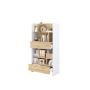 Bed Concept boekenkast breed H178 Wit - Ambachtelijk eik
