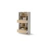 Bed Concept boekenkast breed H178 Cashmere - licht eik