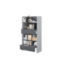 Bed Concept boekenkast breed H178 Grijs - Antraciet