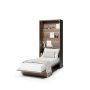 Opklapbed verticaal 90 x 200 Bruin / Donker walnoot Bed Concept
