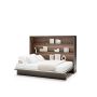 Opklapbed horizontaal 140 x 200 Bruin / Donker walnoot Bed Concept 
