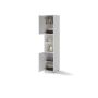 Bed Concept aanbouwkast 2 deurs - 2 open vakken Hoogglans wit