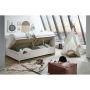 Gestoffeerd Opbergbed Cool 120 x 200 met rugleuning Beige