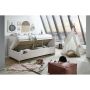 Gestoffeerd Opbergbed Cool 90 x 200 met rugleuning Beige