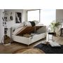 Gestoffeerd Opbergbed Fun 140 x 200 met rugleuning Beige