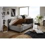 Gestoffeerd Opbergbed Fun 140 x 200 met rugleuning Antraciet