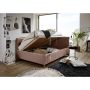 Gestoffeerd Opbergbed Fun 140 x 200 met rugleuning Oud-Roze